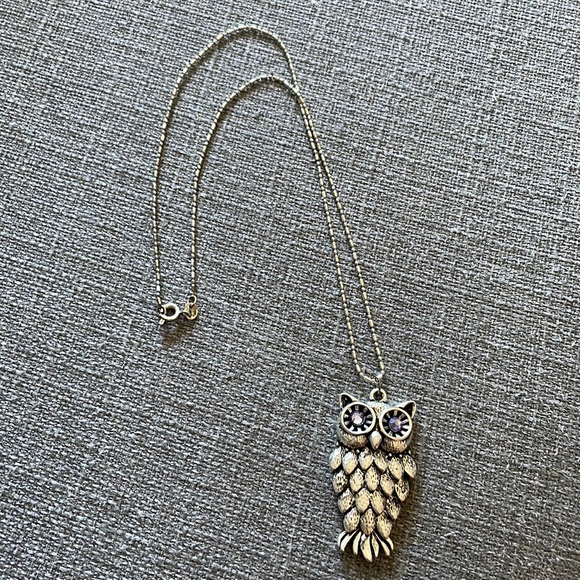 Owl Silver Color NECKLACE - Picture 2 of 2